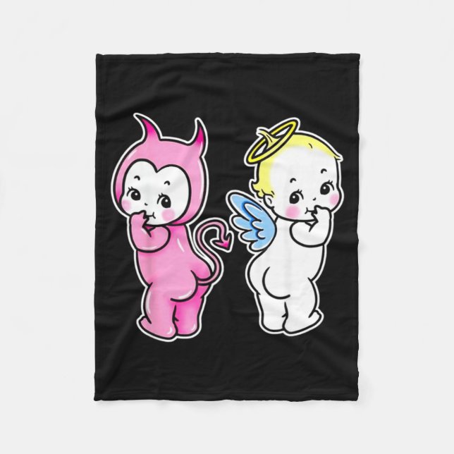 Kewpie-Baby-Engel-Teufels-Cherubs Fleecedecke (Vorderseite)