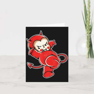 Kewpie-Baby-Teufel-Dämon-Hörner-Tattoo Karte