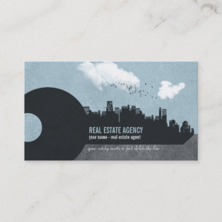 Key and City Gebäude - Real Anwesen Business Card Visitenkarte