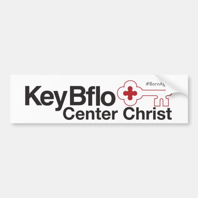 Key Bflo Center Christ #BornAgainBflo Autoaufkleber (Vorne)
