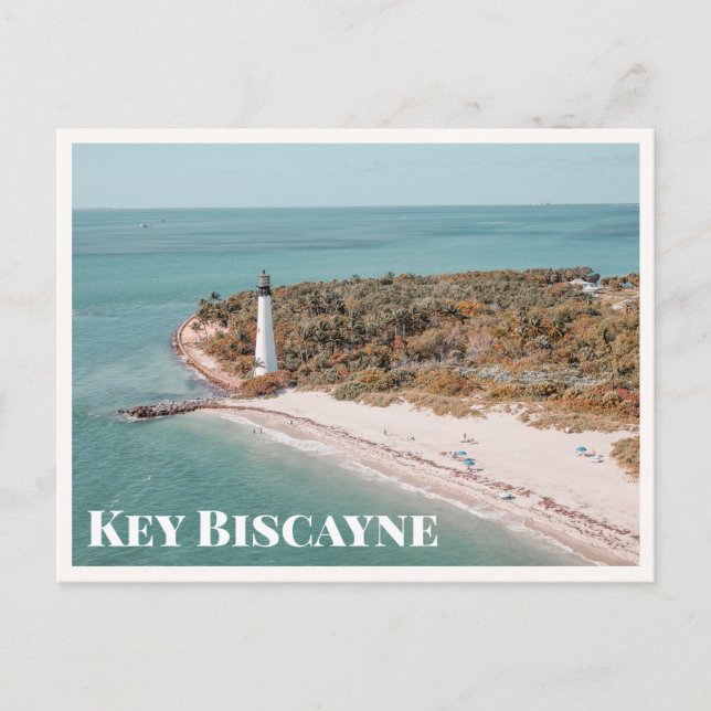  Key Biscayne Florida Cape Lighthouse Photo Postkarte (Vorderseite)