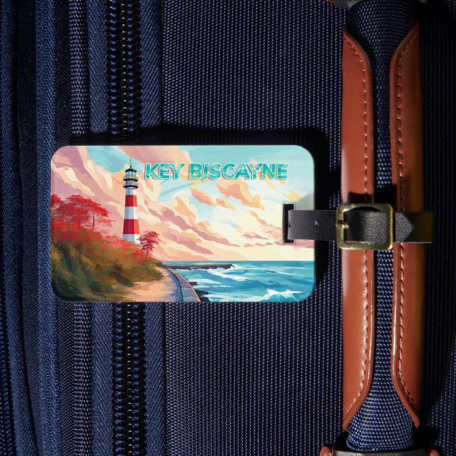 Key Biscayne, Florida Keys Gepäckanhänger (Vorderseite Insitu 4)