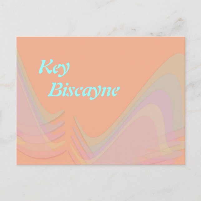 Key Biscayne Florida Pastell Flügel Postkarte (Vorderseite)
