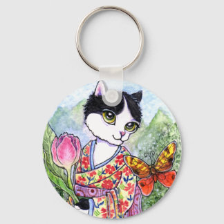 Key Chain Cat Geisha Fairy Fantasy von Ann Howard Schlüsselanhänger