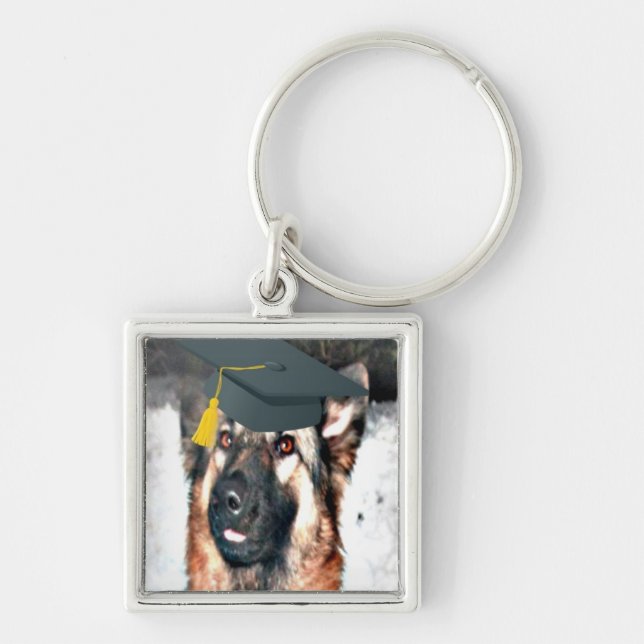 Key Chain German Shepherd Grad Schlüsselanhänger (Vorne)