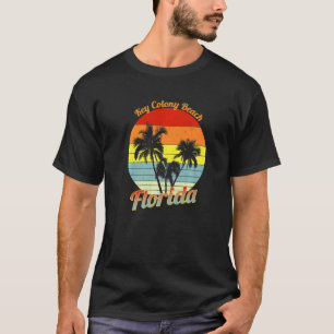 Key Colony Beach Florida Retro Tropische Palmen T-Shirt