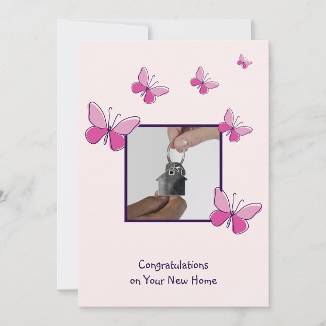 Key Foto Herzlichen Glückwunsch zu Ihrer neuen Zuh Einladung (Vorderseite)