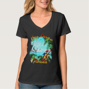 Key Largo Florida Beach Island Ferienparrot T-Shirt