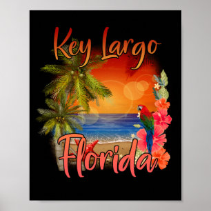 Key Largo Florida Keys Tropical Beach Sunset Poster