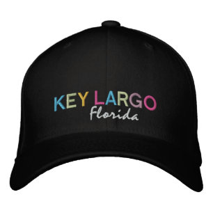 Key Largo Florida MultiColor Hat Bestickte Kappe