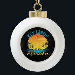 Key Largo Florida Palm Trees Beach Keramik Kugel-Ornament<br><div class="desc">Key Largo Florida Florida Palmen Keramik Ball</div>