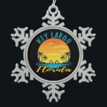Key Largo Florida Palm Trees Beach Schneeflocken Zinn-Ornament<br><div class="desc">Key Largo Florida Palmen Bäume Snowflake Tischtennis Weihnachtsschmuck</div>
