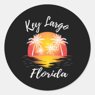 Key Largo Florida Reflection Beach Novelty Runder Aufkleber