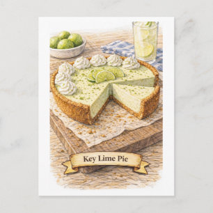 Key Lime Pie (Amerikanische Lebensmittelreihe) Postkarte