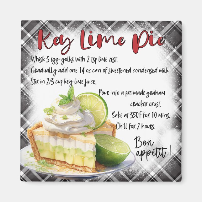 Key Lime Pie Recipe Magnet (Vorne)