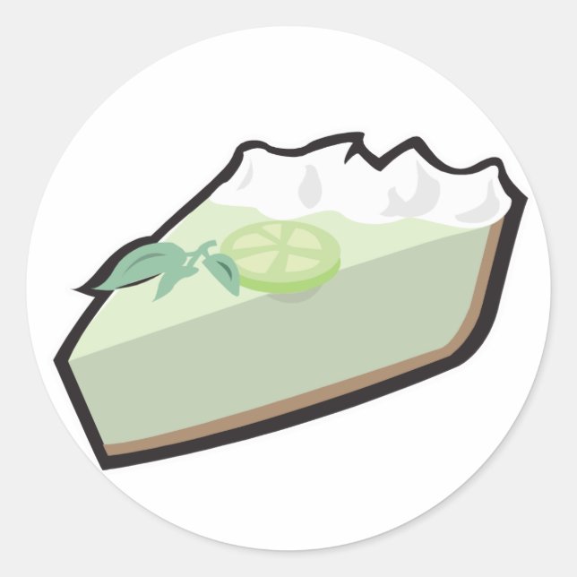Key-Lime-Torte Runder Aufkleber (Vorderseite)