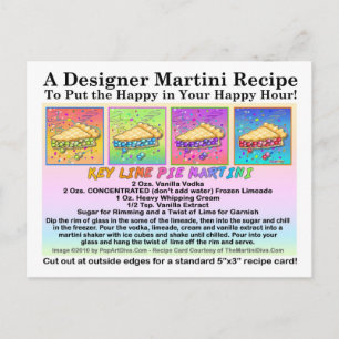 Key Limon Pie Martini Rezept Card Postkarte