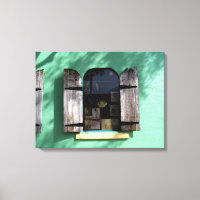 Key Limon Pie Window Key West Florida Wrapped Canv