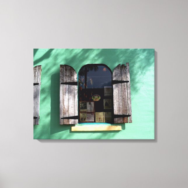 Key Limon Pie Window Key West Florida Wrapped Canv Leinwanddruck (Vorderseite)