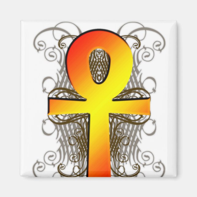 "Key of Life (Ankh)" im Gold Magnet (Vorne)