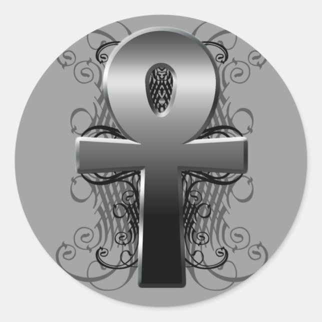 "Key of Life (Ankh)" in Chrome Sticker (Vorderseite)