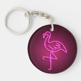 Key Rings - Neon Flamingo Schlüsselanhänger