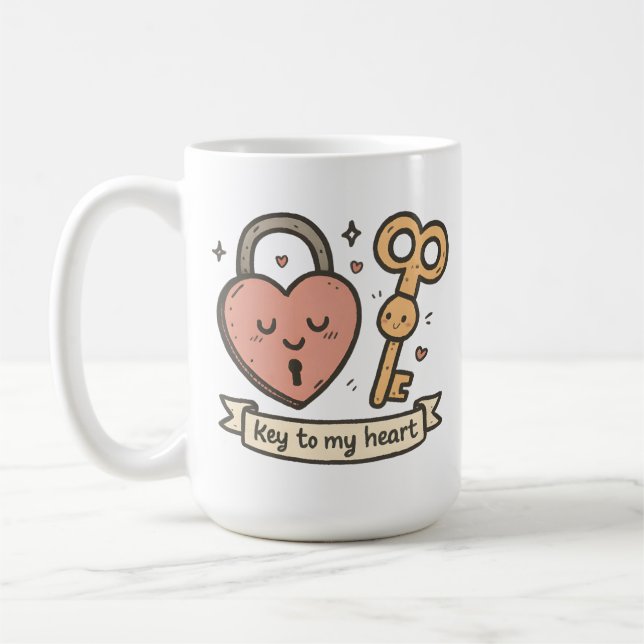 Key to My Heart Kaffeetasse (Links)
