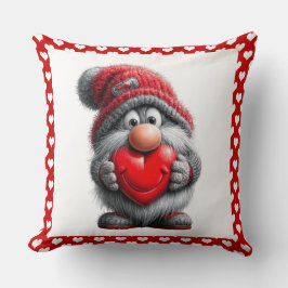 "Key to My Heart" Whimsical Gnome Kissen