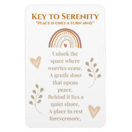 Key to Serenity Magnet - Inspirational Gedicht Des