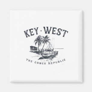 Key West Angelboot Conch Republic Tackle Geschenk Magnet
