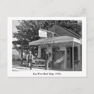 Key West Bait Shop, 1930 Postkarte
