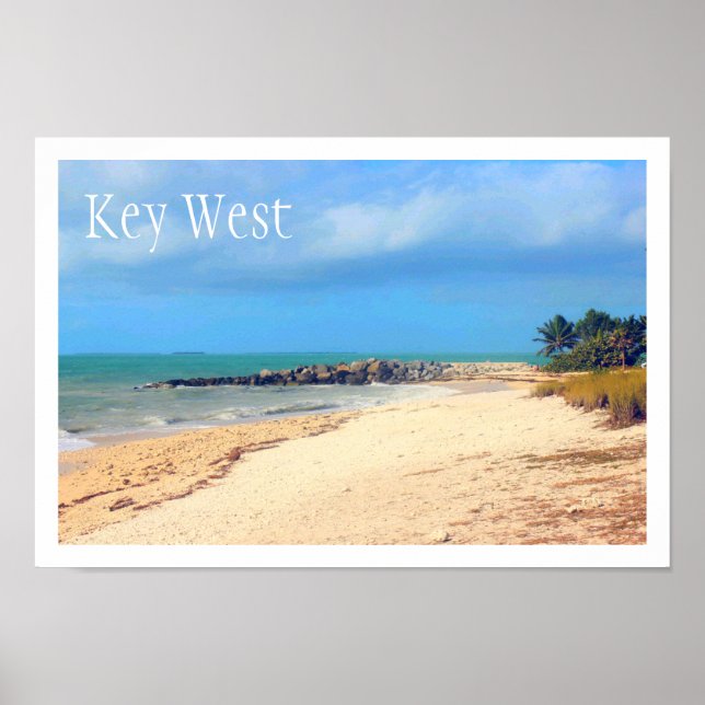 Key West Beach, Fort Zachary Taylor Staat Park Poster (Vorne)