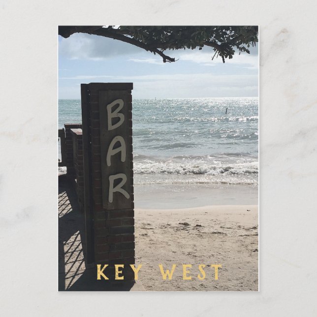 Key West Beach und Bar Foto Postkarte (Vorderseite)
