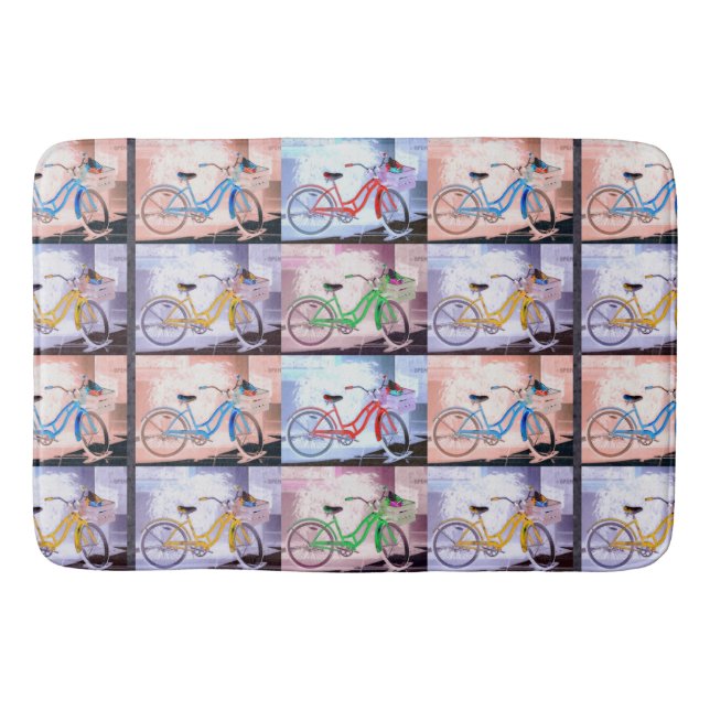 Key West Bicycle Muster Badematte (Vorderseite)