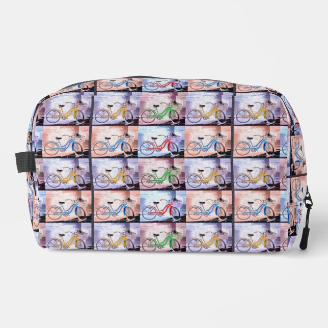 Key West Bicycle Muster Druck Schneiden Nähtasche Waschbeutel (Vorderseite)