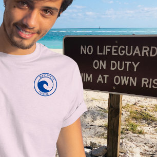 Key West Blue Ocean Wave Circle Design T-Shirt