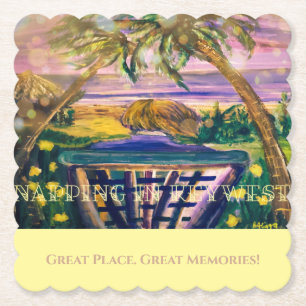 Key West, FL Memory Tip Reisepapier Untersetzer