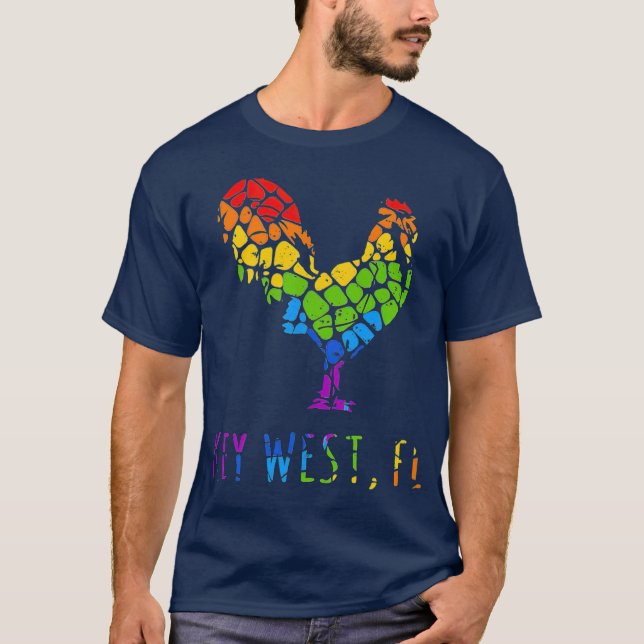 Key West FL RoosterChicken Fantasy Souvenir T-Shirt (Vorderseite)