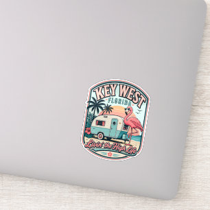 Key West Flamingo Camper Florida Keys Aufkleber
