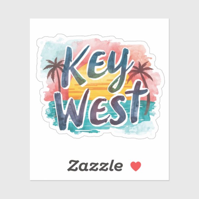 Key West Florida Aufkleber (Blatt)
