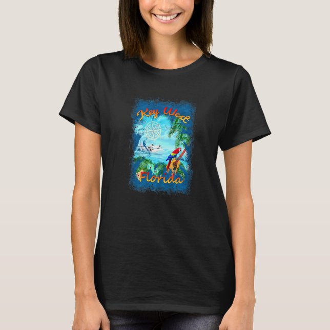 Key West Florida Beach Island Ferienpark T-Shirt (Vorderseite)
