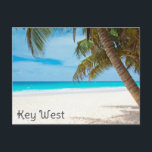Key West Florida Beach Ocean Palm Tree Travel Postkarte<br><div class="desc">Jeder würde Liebe, diese Reise-Postkarte mit einem Foto des Ozeans und einer Palme am Strand von Key West, Florida zu erhalten!</div>