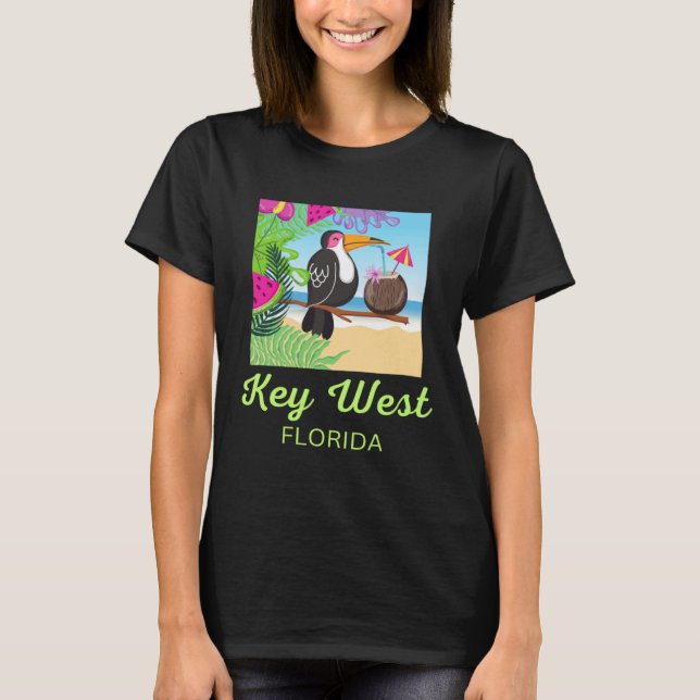 Key West Florida Beach Vacation Toucan Trip Matchi T-Shirt (Vorderseite)