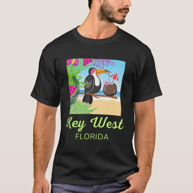 Key West Florida Beach Vacation Toucan Trip Matchi T-Shirt (Vorderseite)