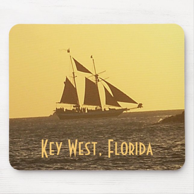 Key West Florida befestigt Scherer-Schiff MousePad (Vorne)