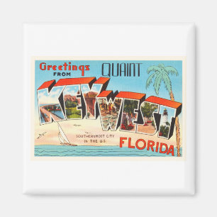 Key West Florida FL Old Vintage Travel Souvenir Magnet