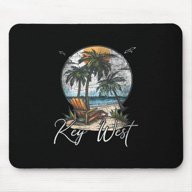 Key West Florida Fl Palmen  Mousepad (Vorne)