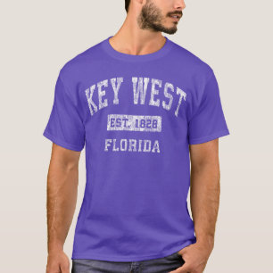 Key West Florida FL Vintage Etablierte Sportdes T-Shirt