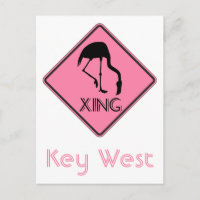 Key West Florida Flamingo Crossing Sign