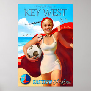 Key West Florida Fliegen Eastern Air Lines Neue Re Poster
